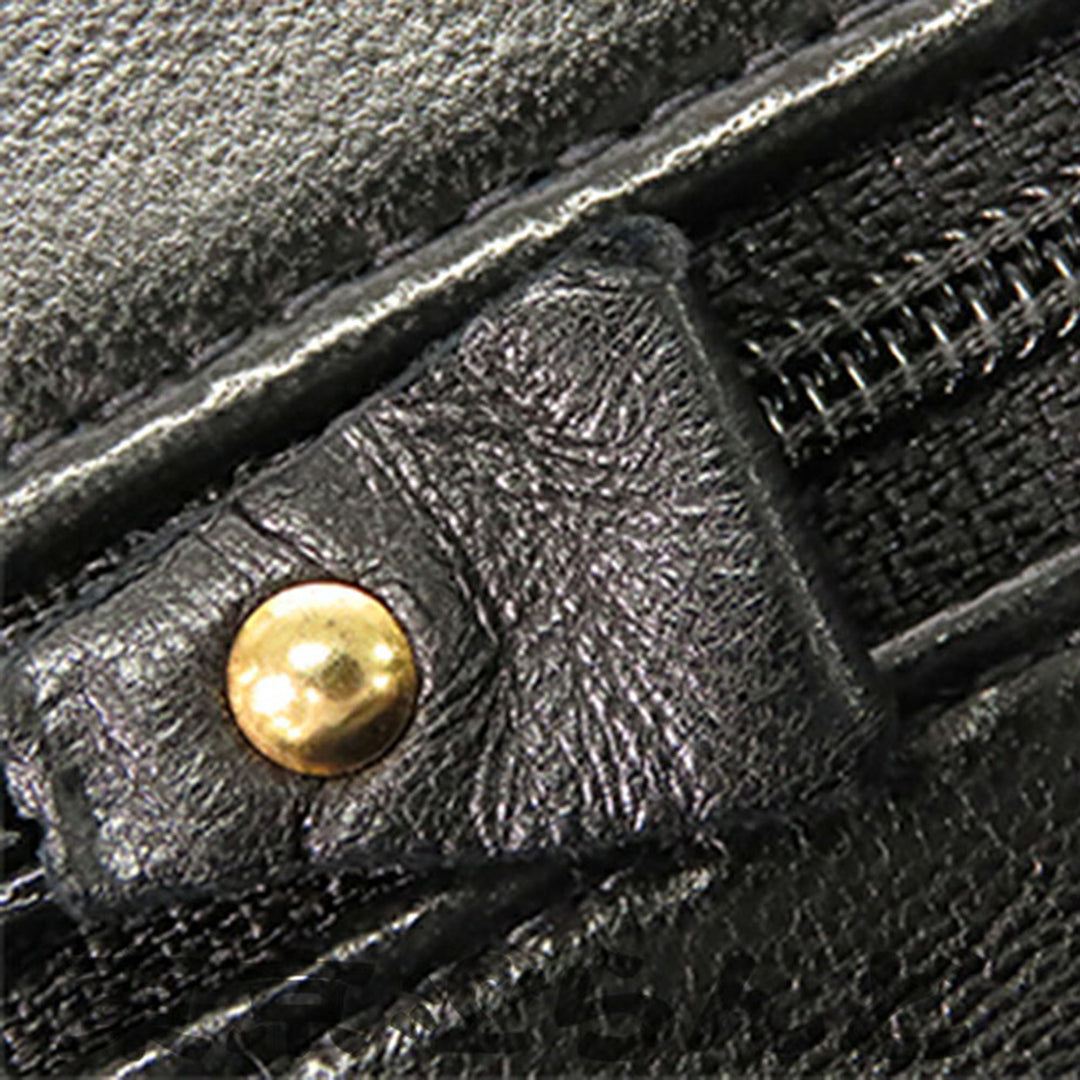 Classic Double rabat Petit Cuir d'agneau Noir