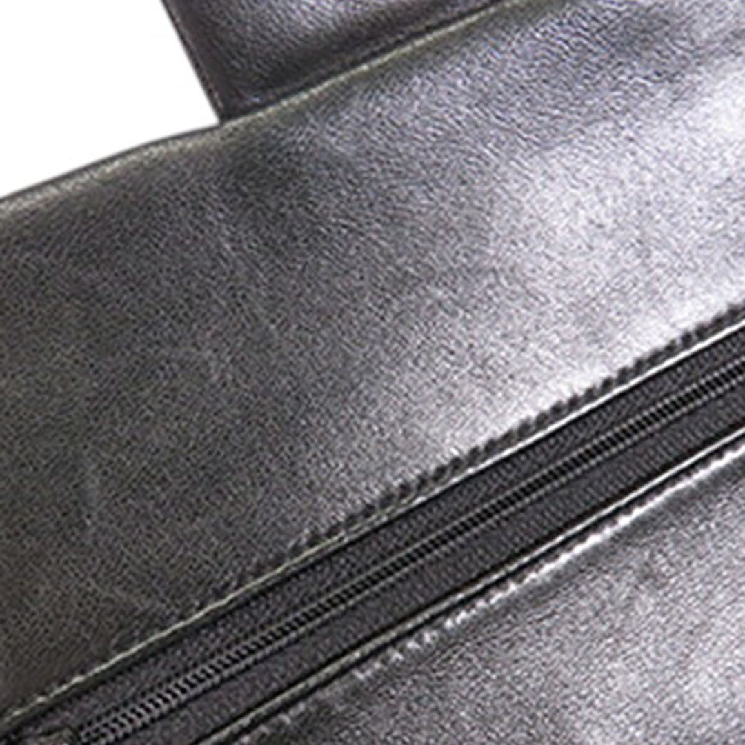 Classic Double rabat Petit Cuir d'agneau Noir