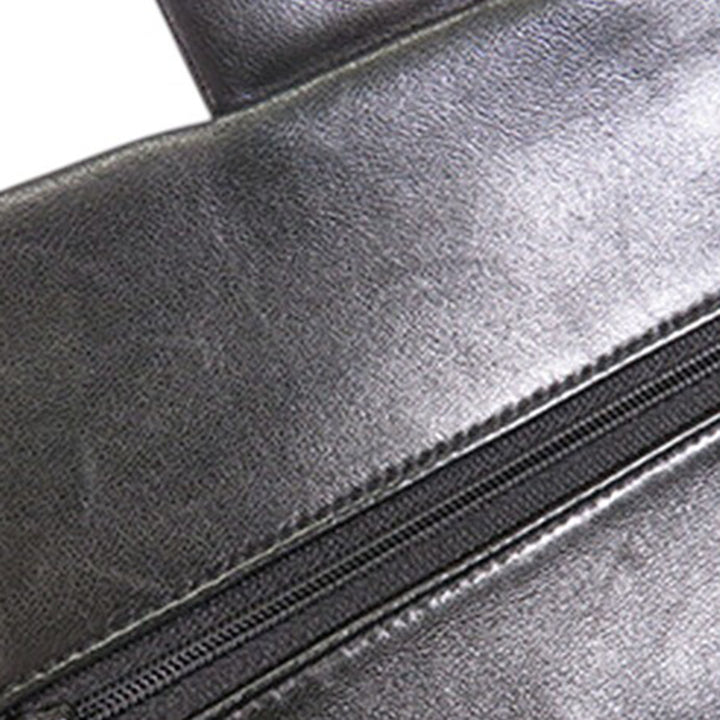 Classic Double rabat Petit Cuir d'agneau Noir