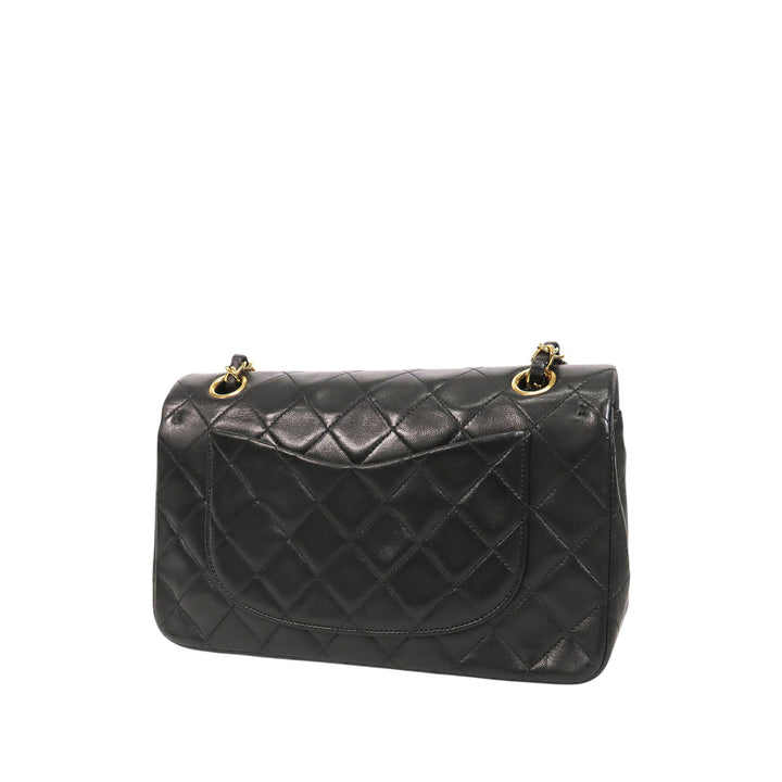 Classic Double rabat Petit Cuir d'agneau Noir