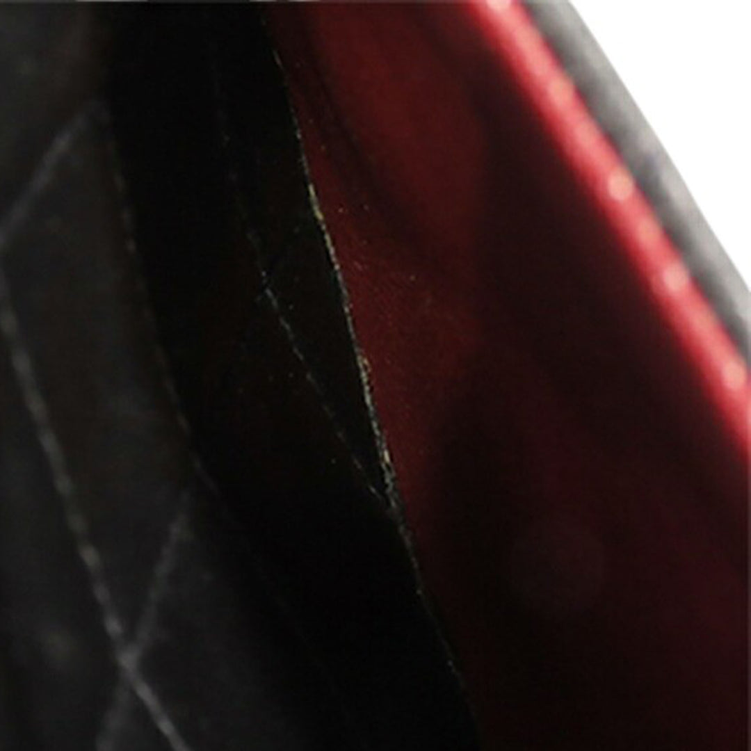 Classic Double rabat Petit Cuir d'agneau Noir