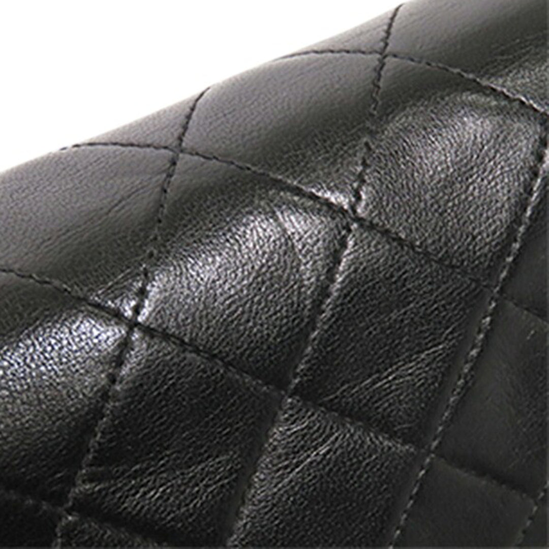 Classic Double rabat Petit Cuir d'agneau Noir