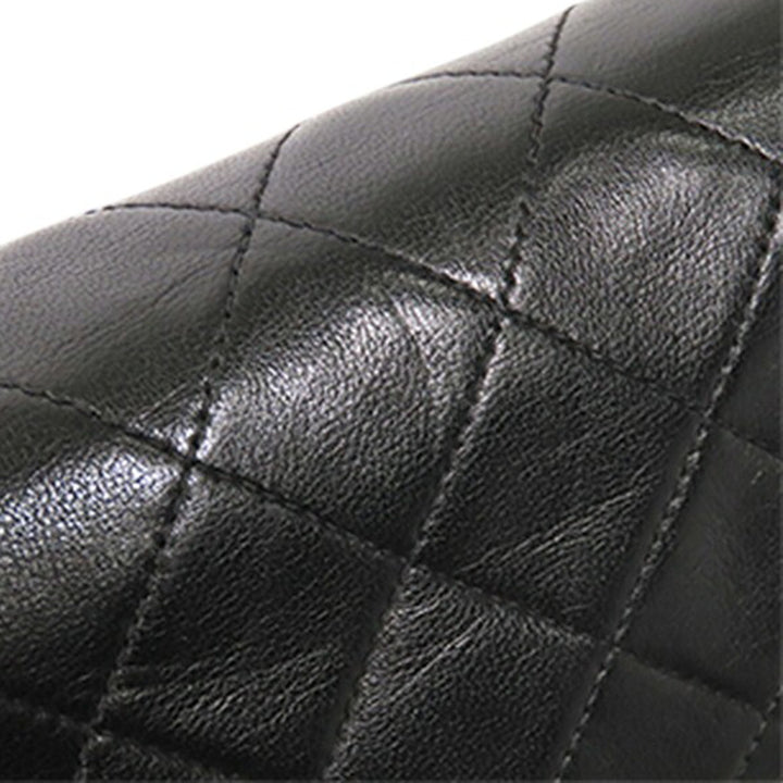 Classic Double rabat Petit Cuir d'agneau Noir