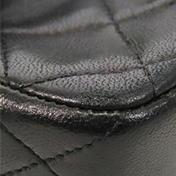 Classic Double rabat Petit Cuir d'agneau Noir