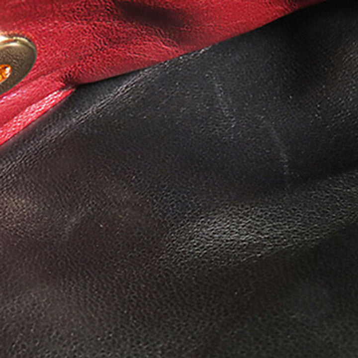 Classic Double rabat Petit Cuir d'agneau Noir