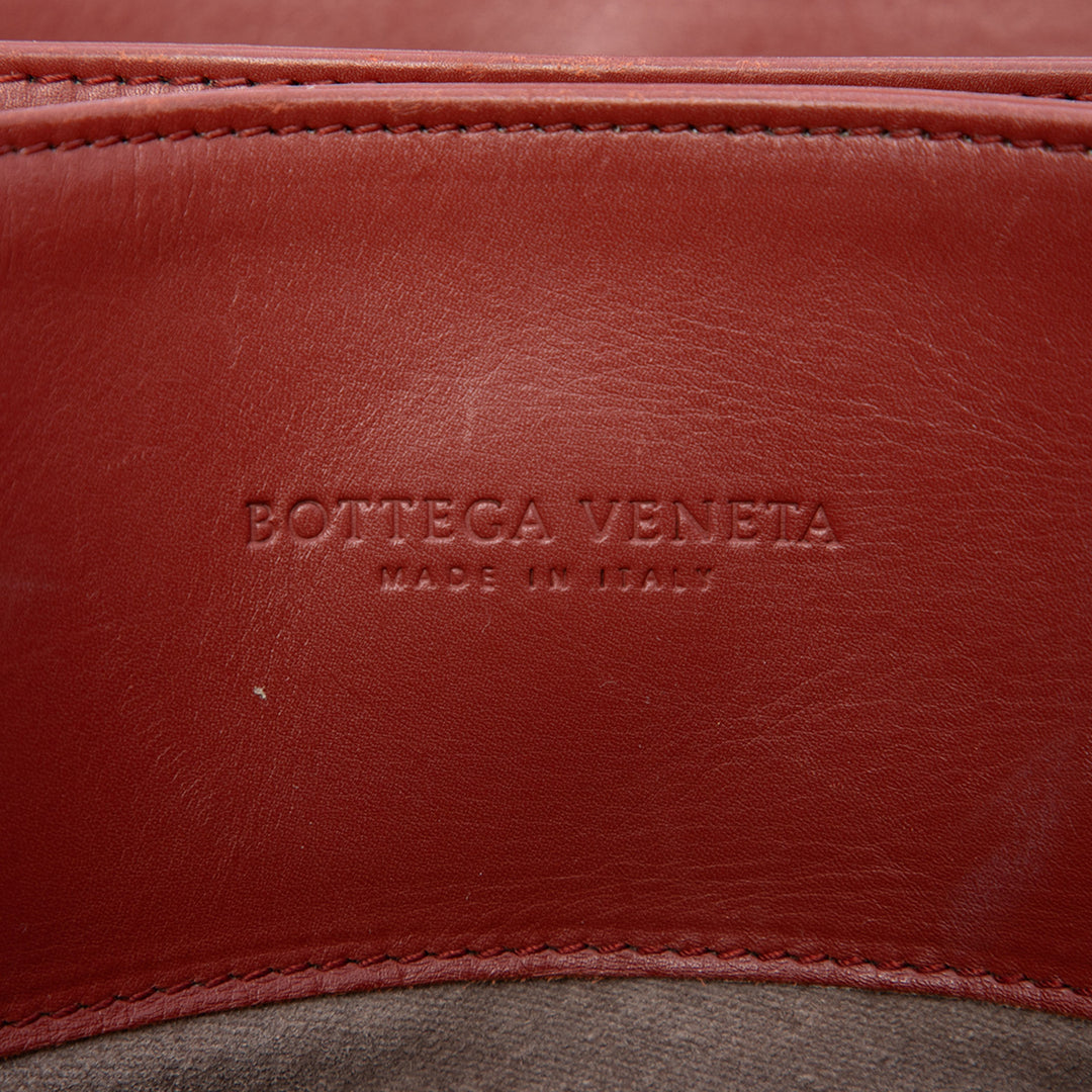 Bottega Veneta Cabas Intrecciato Roma nappa Moyen Rouge – vue 5 – GABY PARIS