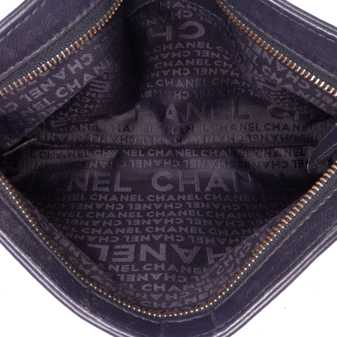 Lambskin LAX Chain Pochette Black - Gaby Paris