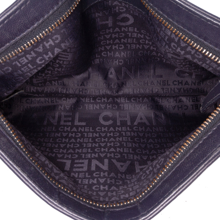 Lambskin LAX Chain Pochette Black - Gaby Paris