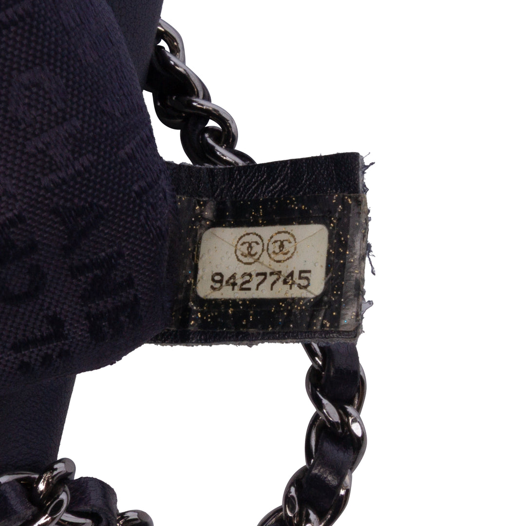 Lambskin LAX Chain Pochette Black - Gaby Paris