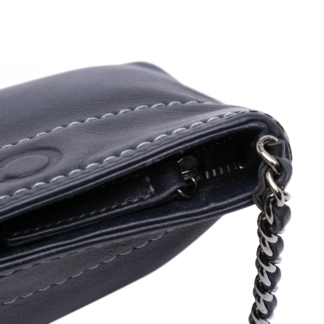 Lambskin LAX Chain Pochette Black - Gaby Paris