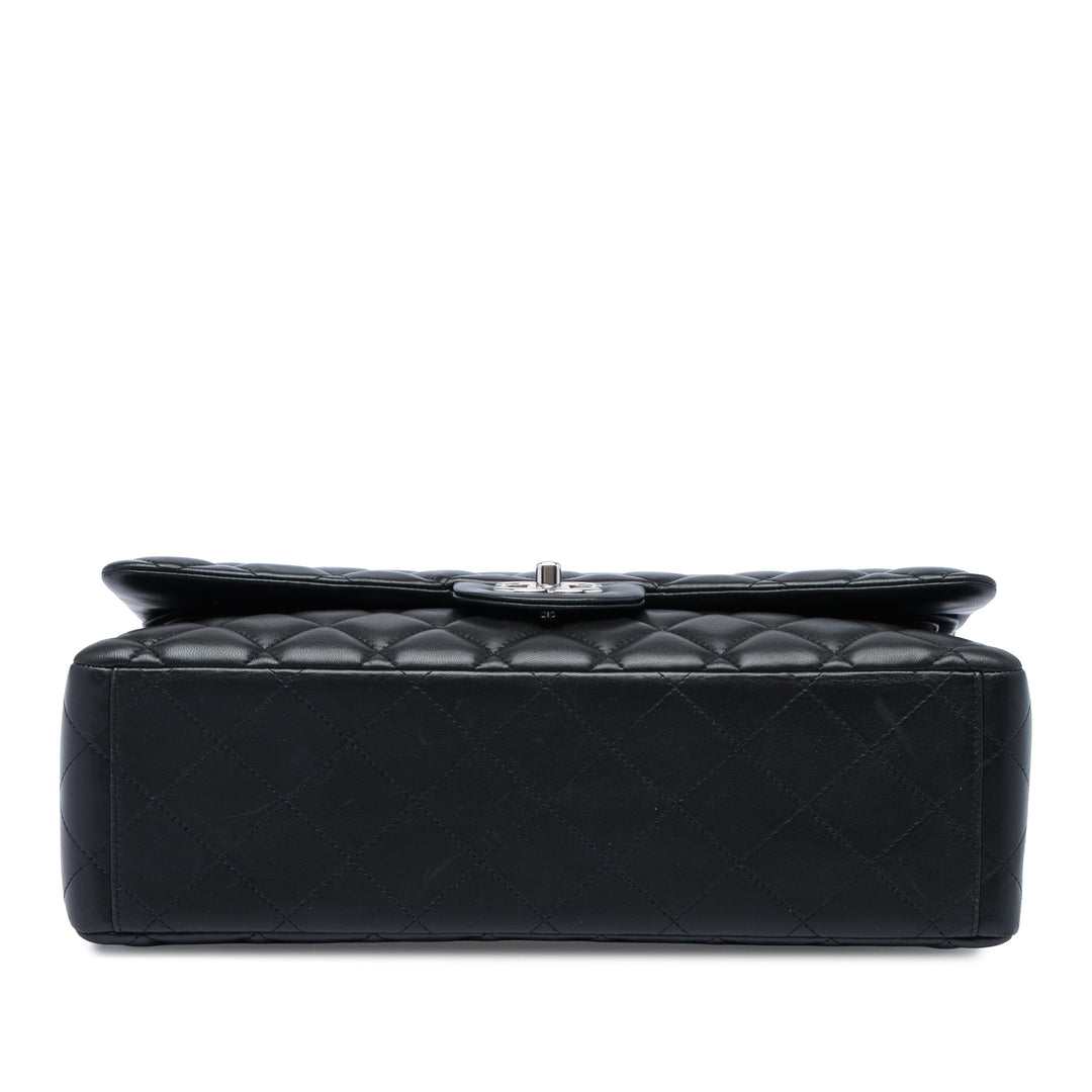 Chanel Classic Double rabat Jumbo Cuir d'agneau Noir – vue 3 – GABY PARIS