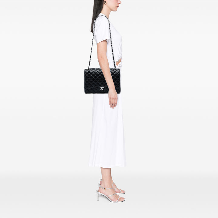 Chanel Classic Double rabat Jumbo Cuir d'agneau Noir – vue 5 – GABY PARIS