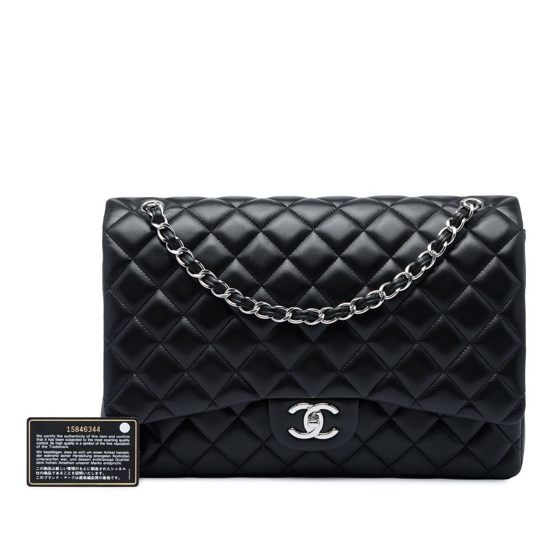 Chanel Classic Double rabat Jumbo Cuir d'agneau Noir – vue 6 – GABY PARIS