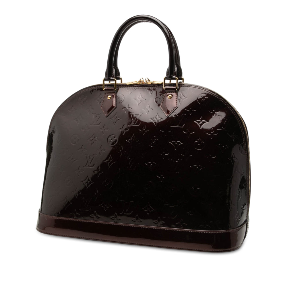 Louis Vuitton Alma GM Cuir verni Monogram Violet – vue 2 – GABY PARIS