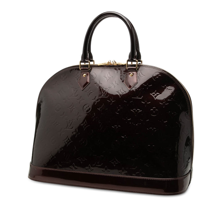Louis Vuitton Alma GM Cuir verni Monogram Violet – vue 2 – GABY PARIS