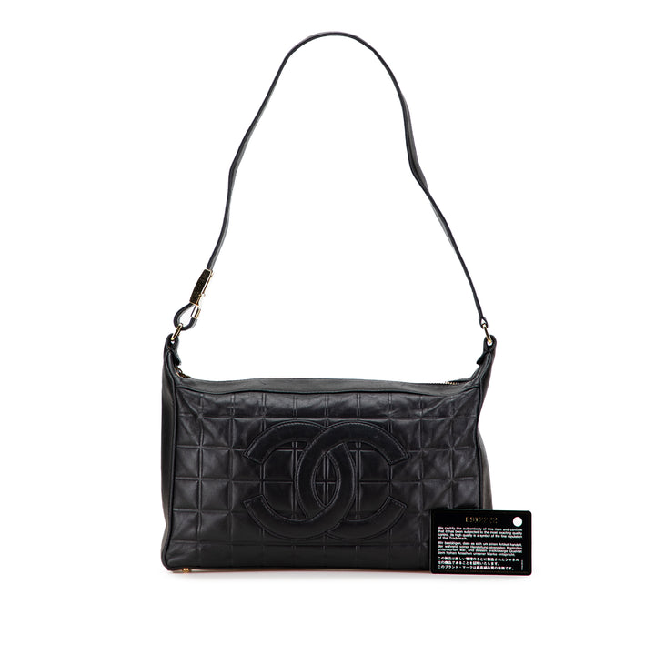 Chanel Medium Cuir d’agneau Chocolate Bar Sac bandoulière Noir