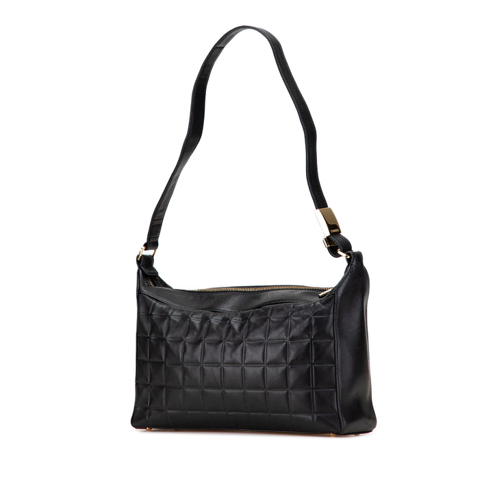 Chanel Medium Cuir d’agneau Chocolate Bar Sac bandoulière Noir