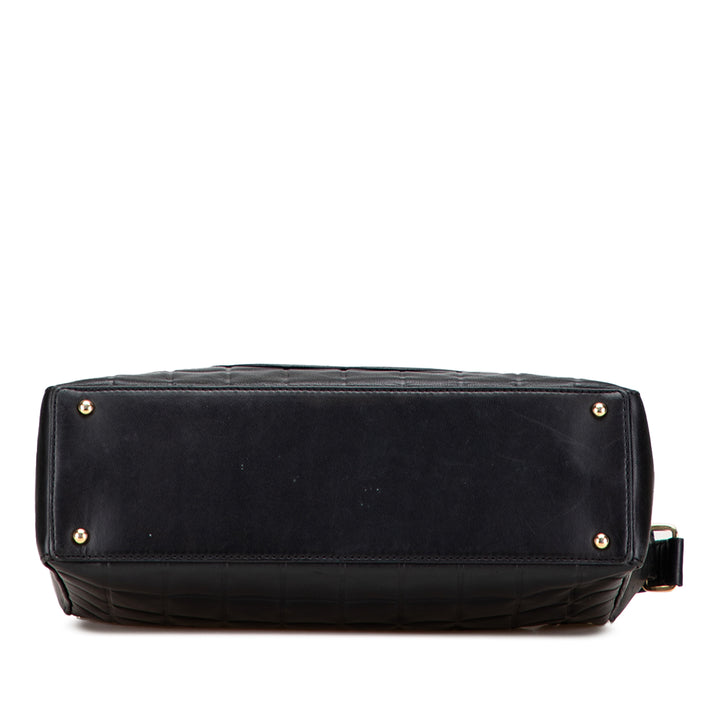 Chanel Medium Cuir d’agneau Chocolate Bar Sac bandoulière Noir