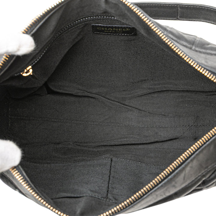 Chanel Medium Cuir d’agneau Chocolate Bar Sac bandoulière Noir