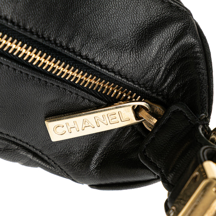 Chanel Medium Cuir d’agneau Chocolate Bar Sac bandoulière Noir