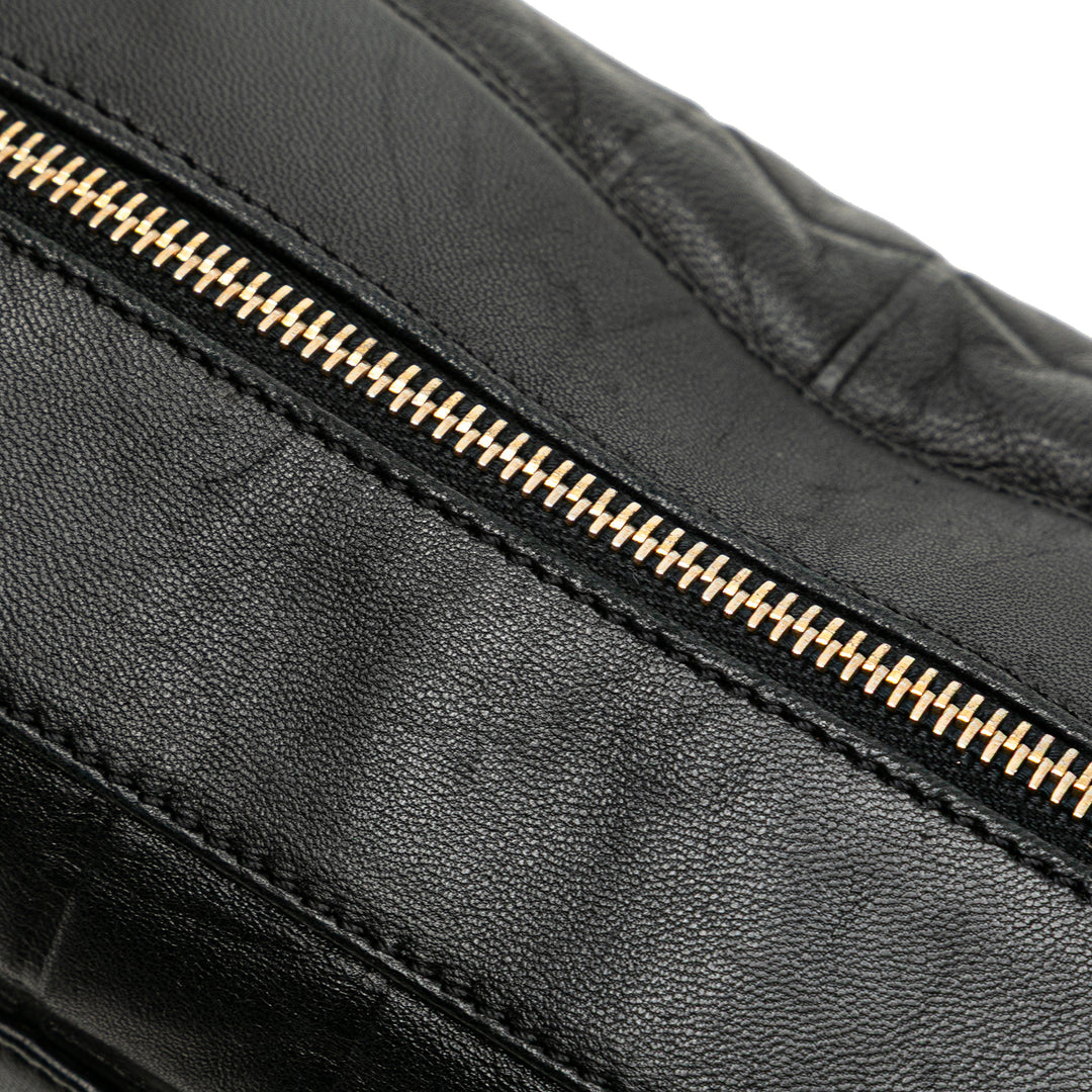Chanel Medium Cuir d’agneau Chocolate Bar Sac bandoulière Noir