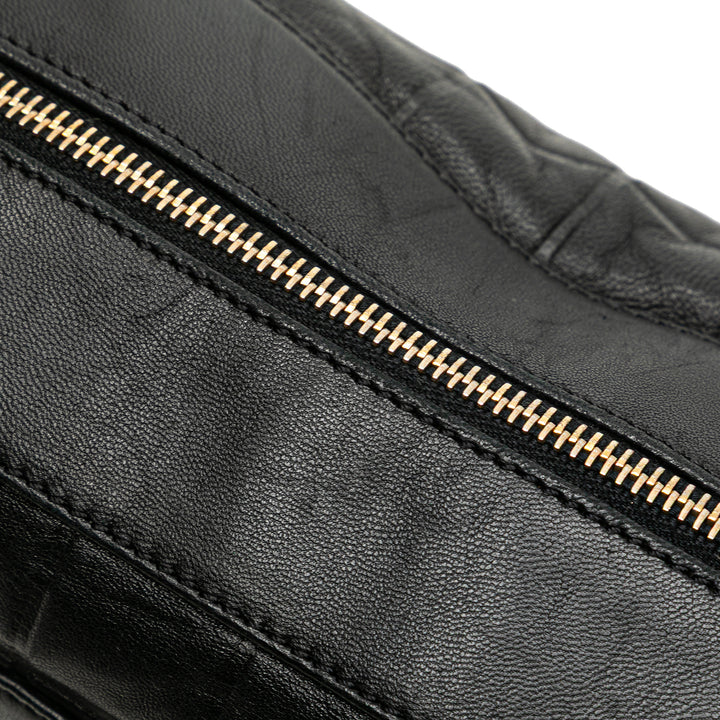 Chanel Medium Cuir d’agneau Chocolate Bar Sac bandoulière Noir