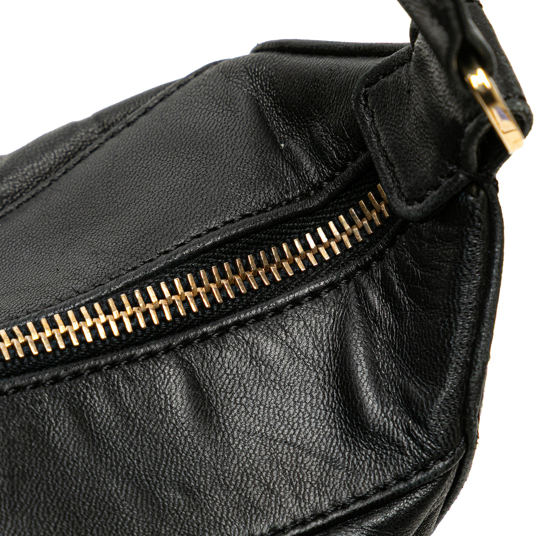 Chanel Medium Cuir d’agneau Chocolate Bar Sac bandoulière Noir
