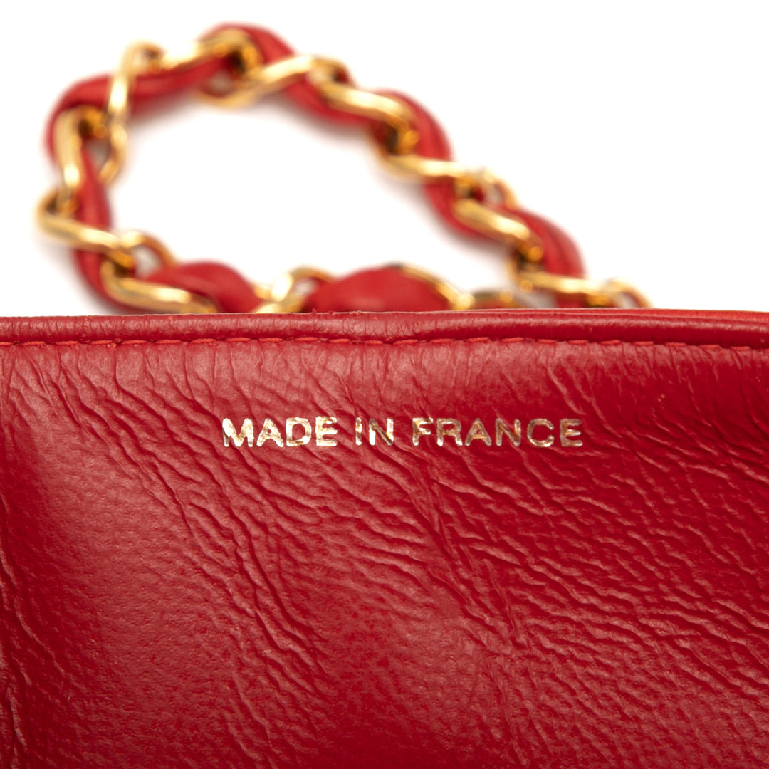 Chanel Small Classic Cuir d’agneau Double rabat Rouge – GABY PARIS Authentique