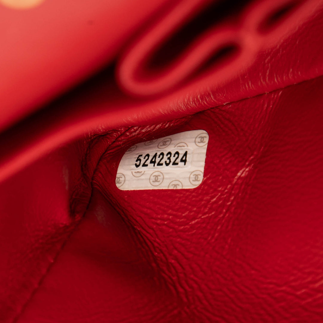 Chanel Small Classic Cuir d’agneau Double rabat Rouge – GABY PARIS Authentique