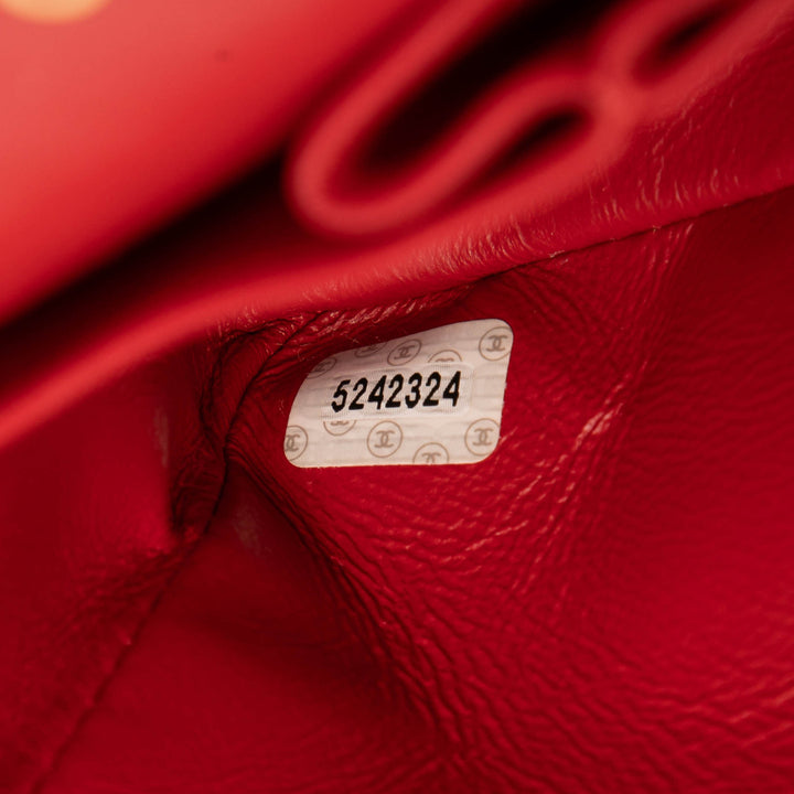 Chanel Small Classic Cuir d’agneau Double rabat Rouge – GABY PARIS Authentique