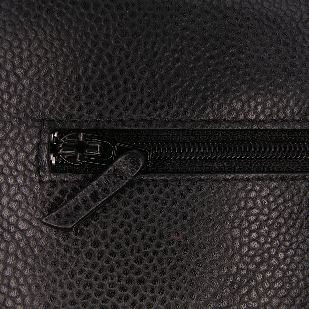 Chanel CC Quilted Caviar Wallet on Chain Noir