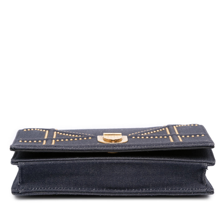 Dior Studded Jean Diorama Wallet on Chain Bleu – GABY PARIS Authentique
