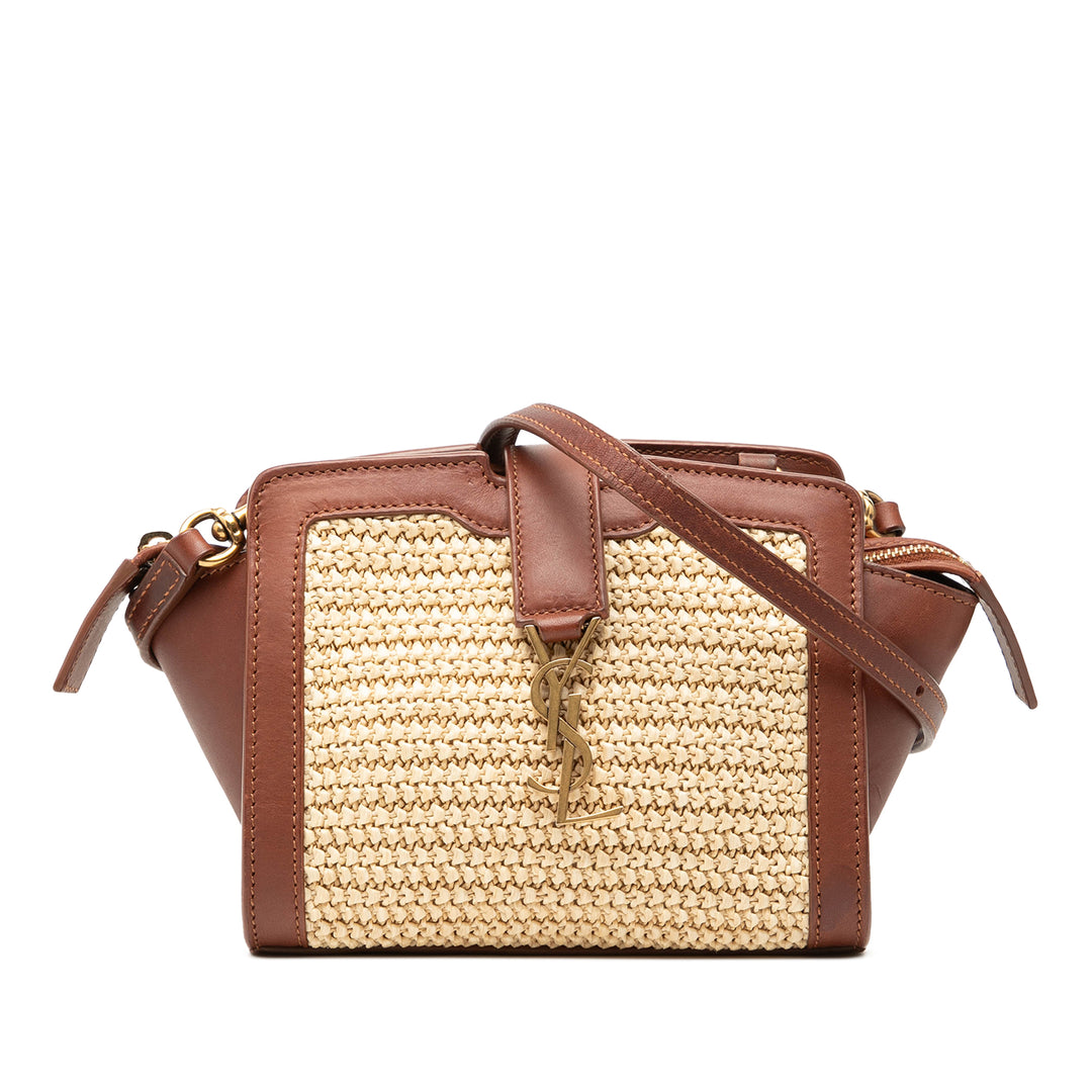 Saint Laurent Toy Raffia Monogram Downtown Cabas