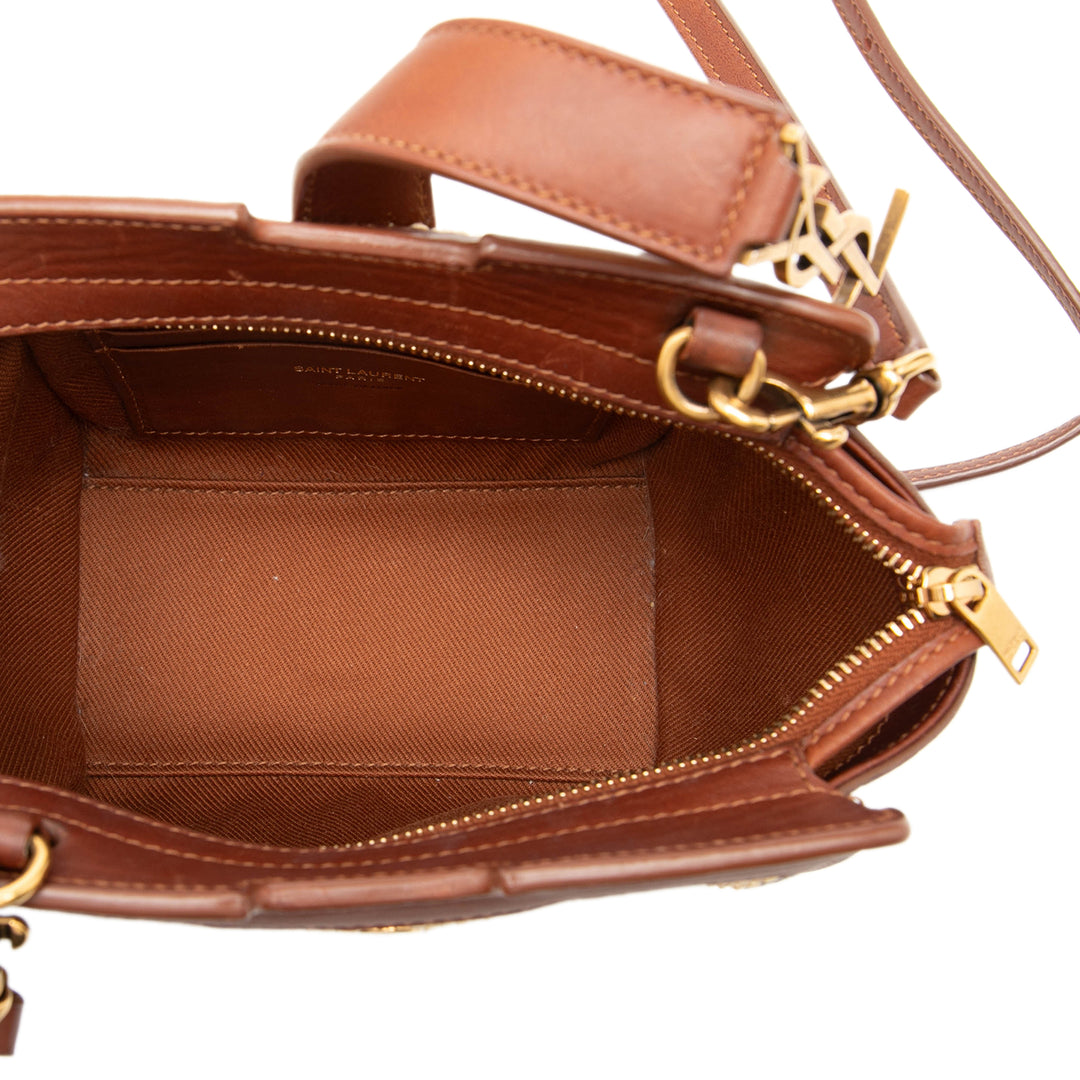 Saint Laurent Toy Raffia Monogram Downtown Cabas