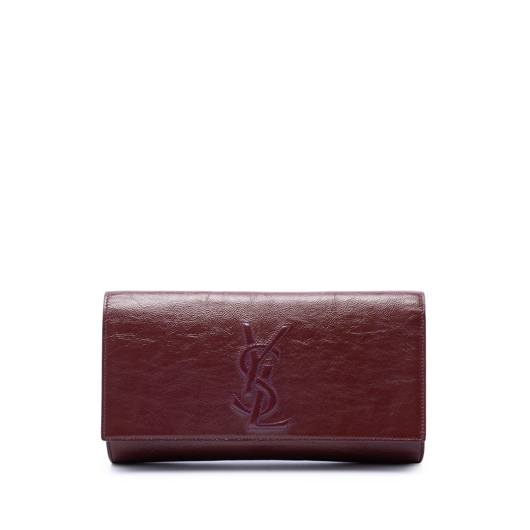 Texturé Belle De Jour Pochette Grand Monogram Rouge