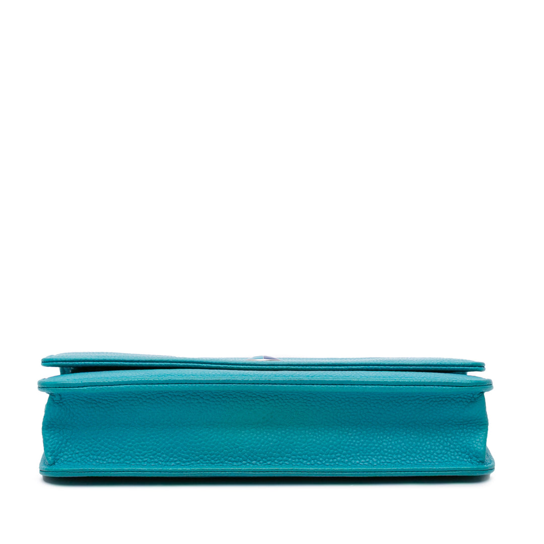 Caviar Bicolor CC Wallet On Chain Blue - Gaby Paris