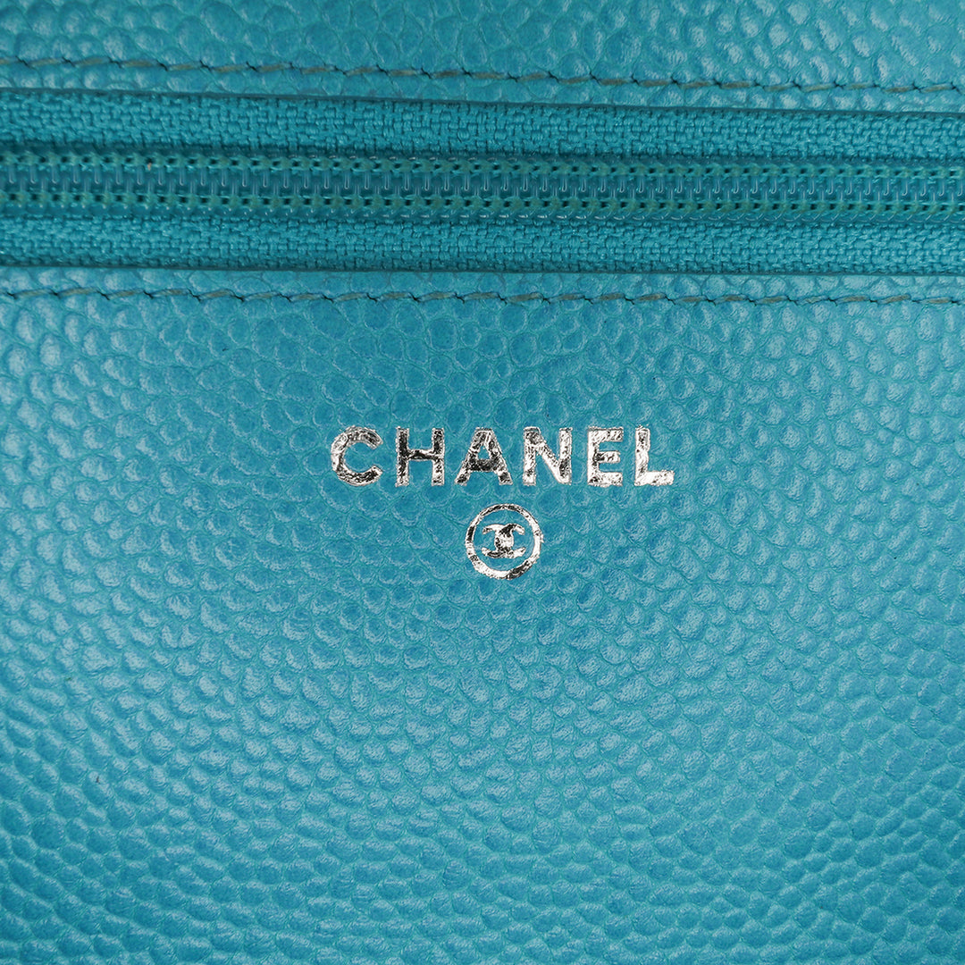Caviar Bicolor CC Wallet On Chain Blue - Gaby Paris