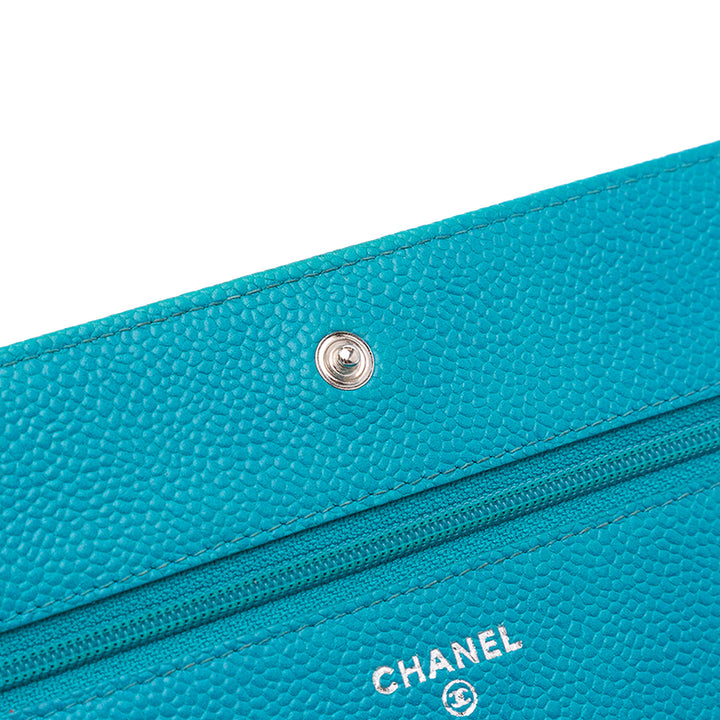 Caviar Bicolor CC Wallet On Chain Blue - Gaby Paris