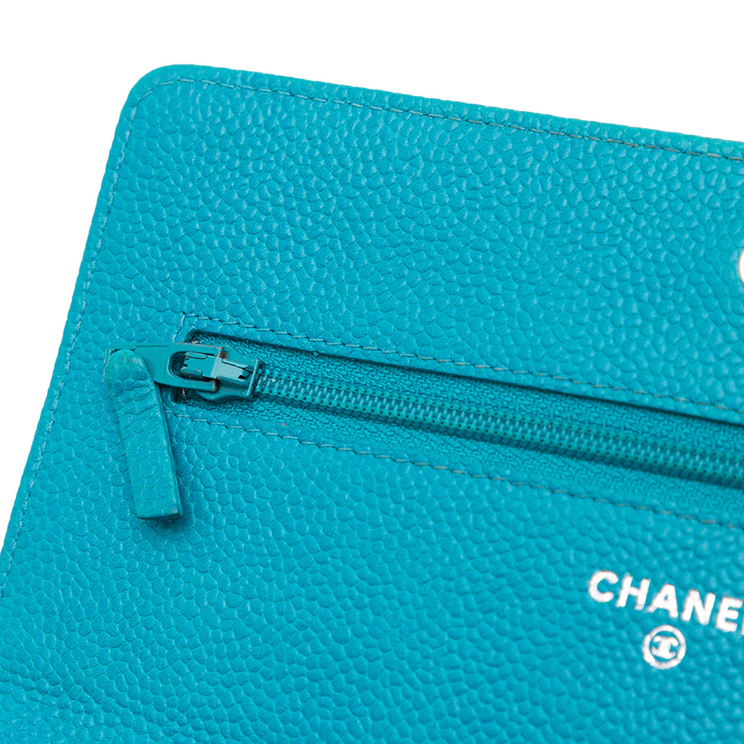 Caviar Bicolor CC Wallet On Chain Blue - Gaby Paris