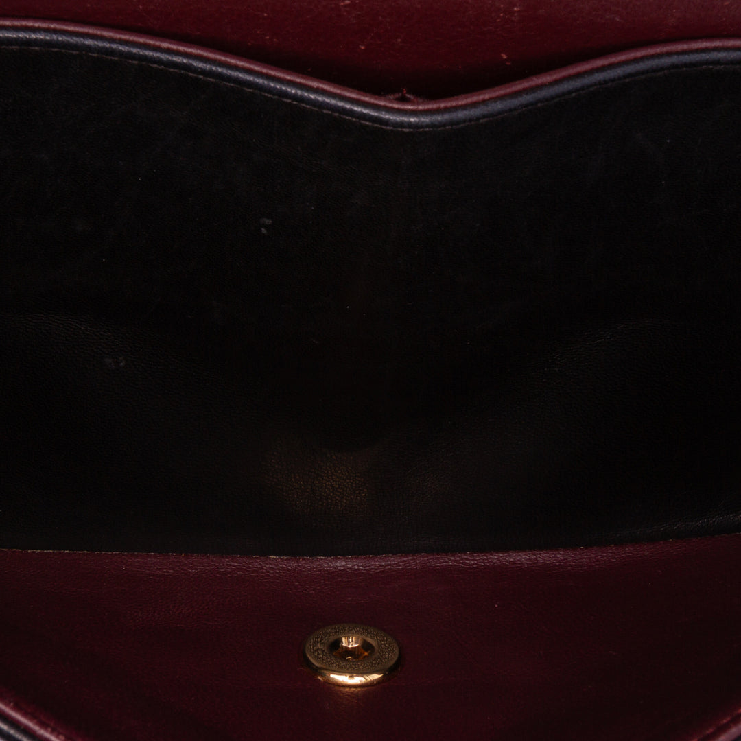 Medium Classic Lambskin Double Flap Black - Gaby Paris