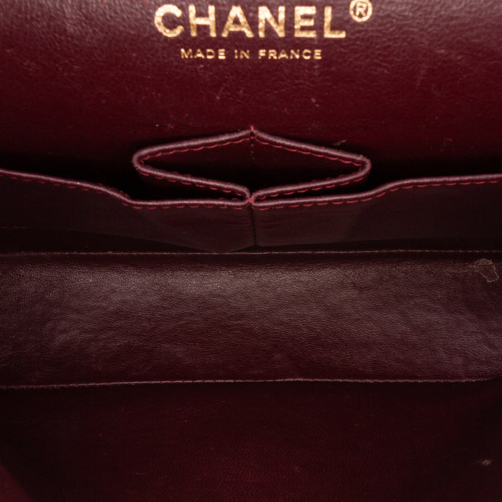 Medium Classic Lambskin Double Flap Black - Gaby Paris