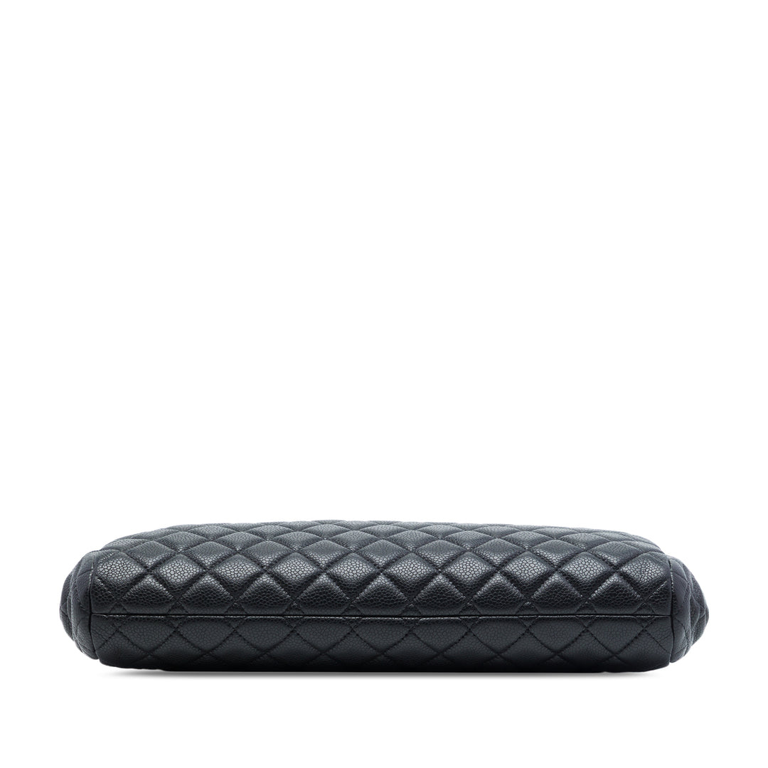 Chanel Large CC Matelassé Caviar Frame Pochette