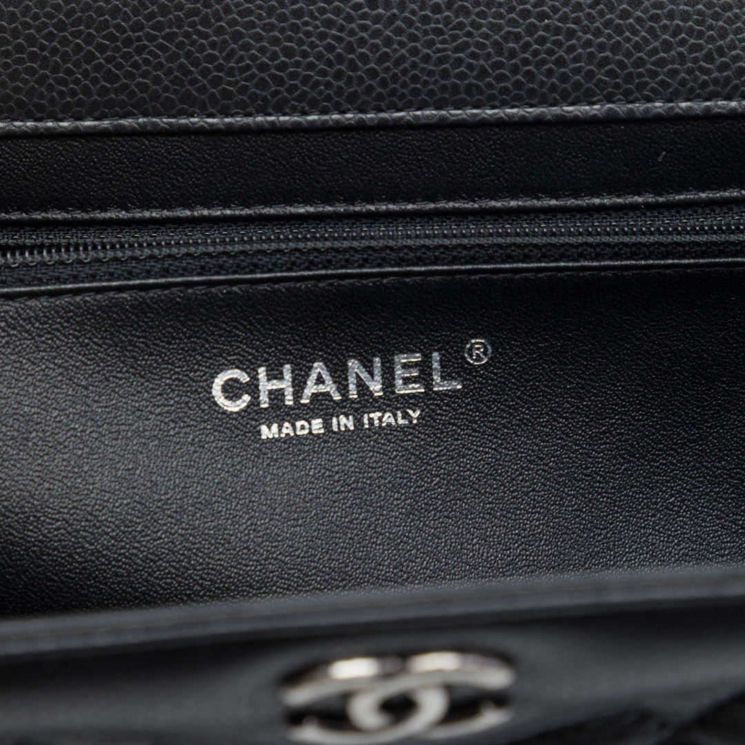 Chanel Large CC Matelassé Caviar Frame Pochette