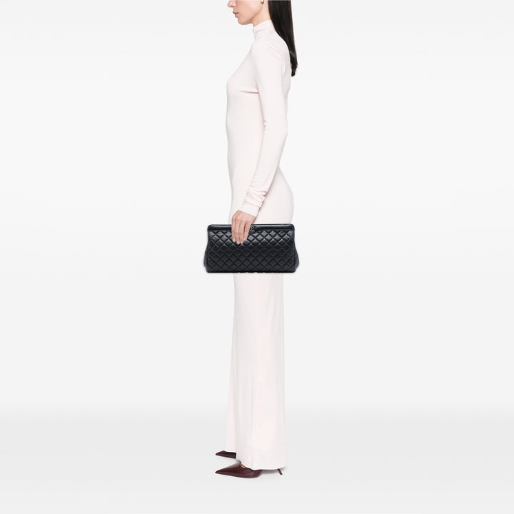 Chanel Large CC Matelassé Caviar Frame Pochette
