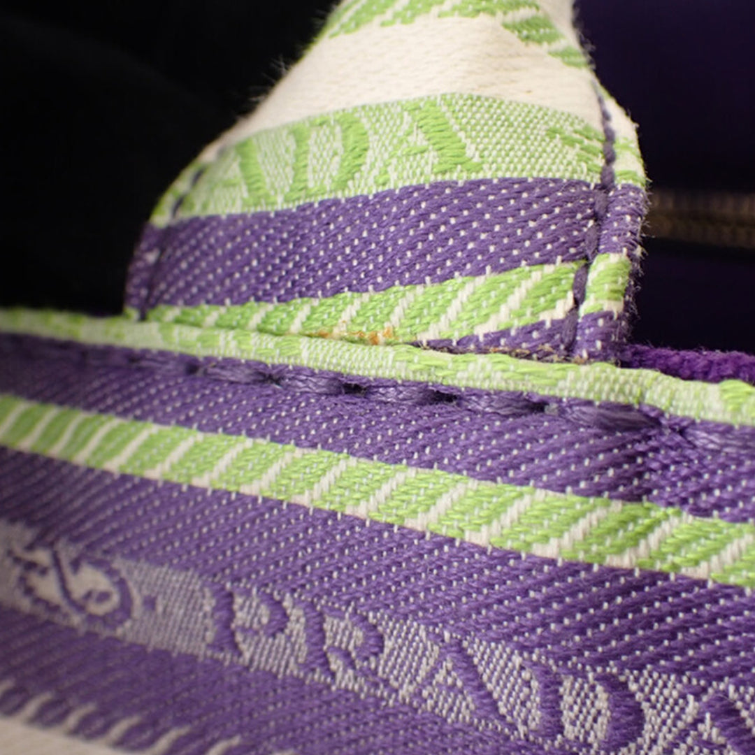Prada Cabas Canapa Rayé Logo Petit Vert – vue 11 – GABY PARIS