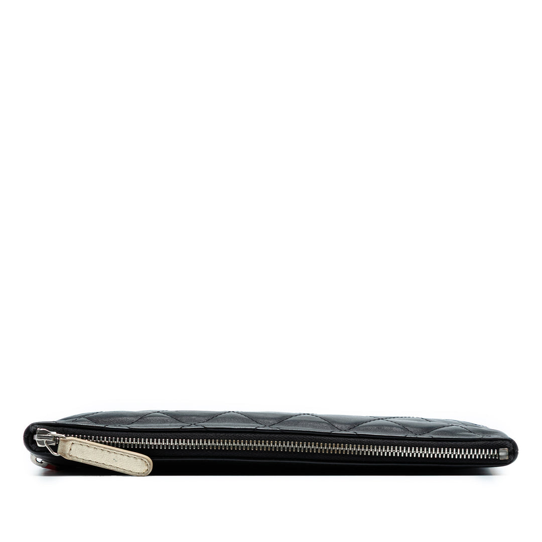 Chanel Small CC Matelassé Cuir d’agneau Multi Zip Pochette