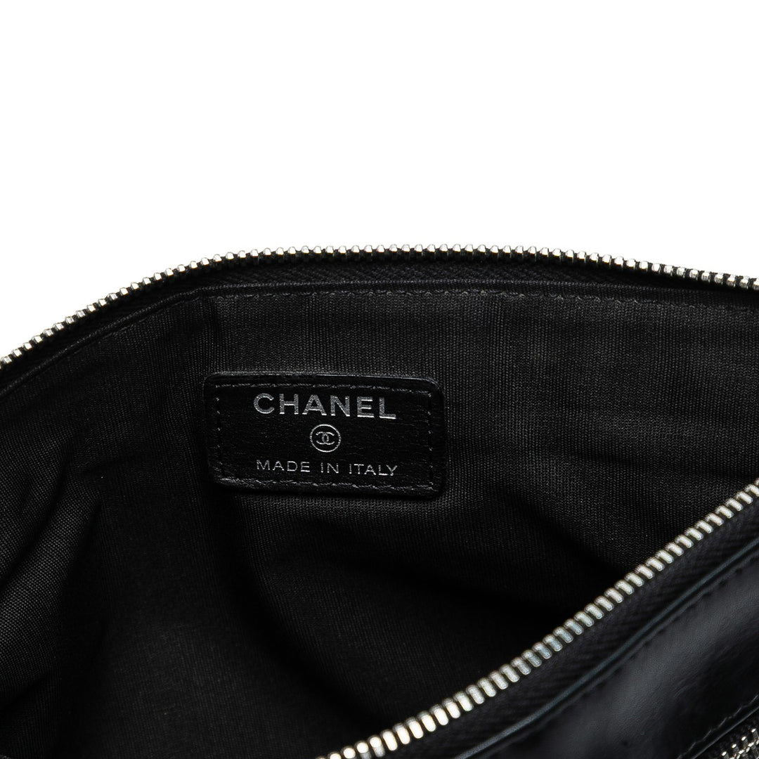 Chanel Small CC Matelassé Cuir d’agneau Multi Zip Pochette
