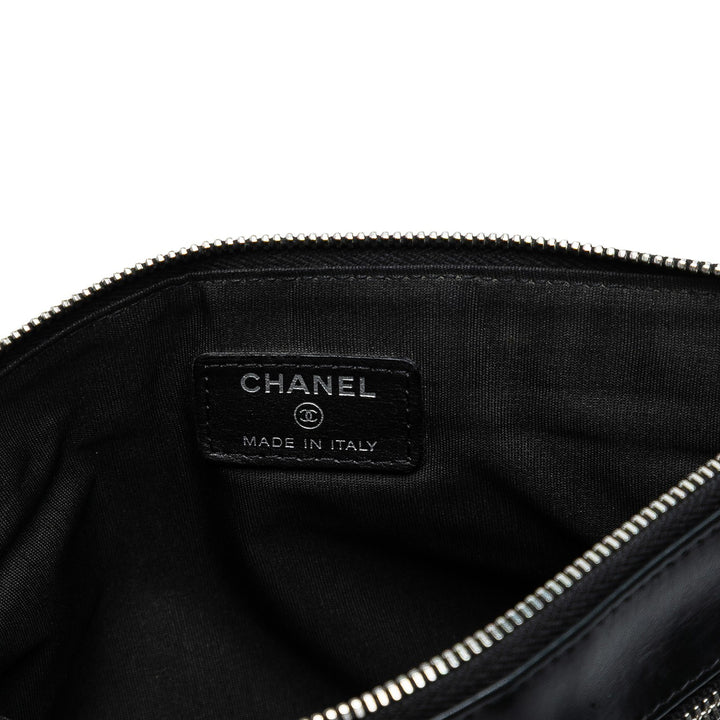 Chanel Small CC Matelassé Cuir d’agneau Multi Zip Pochette