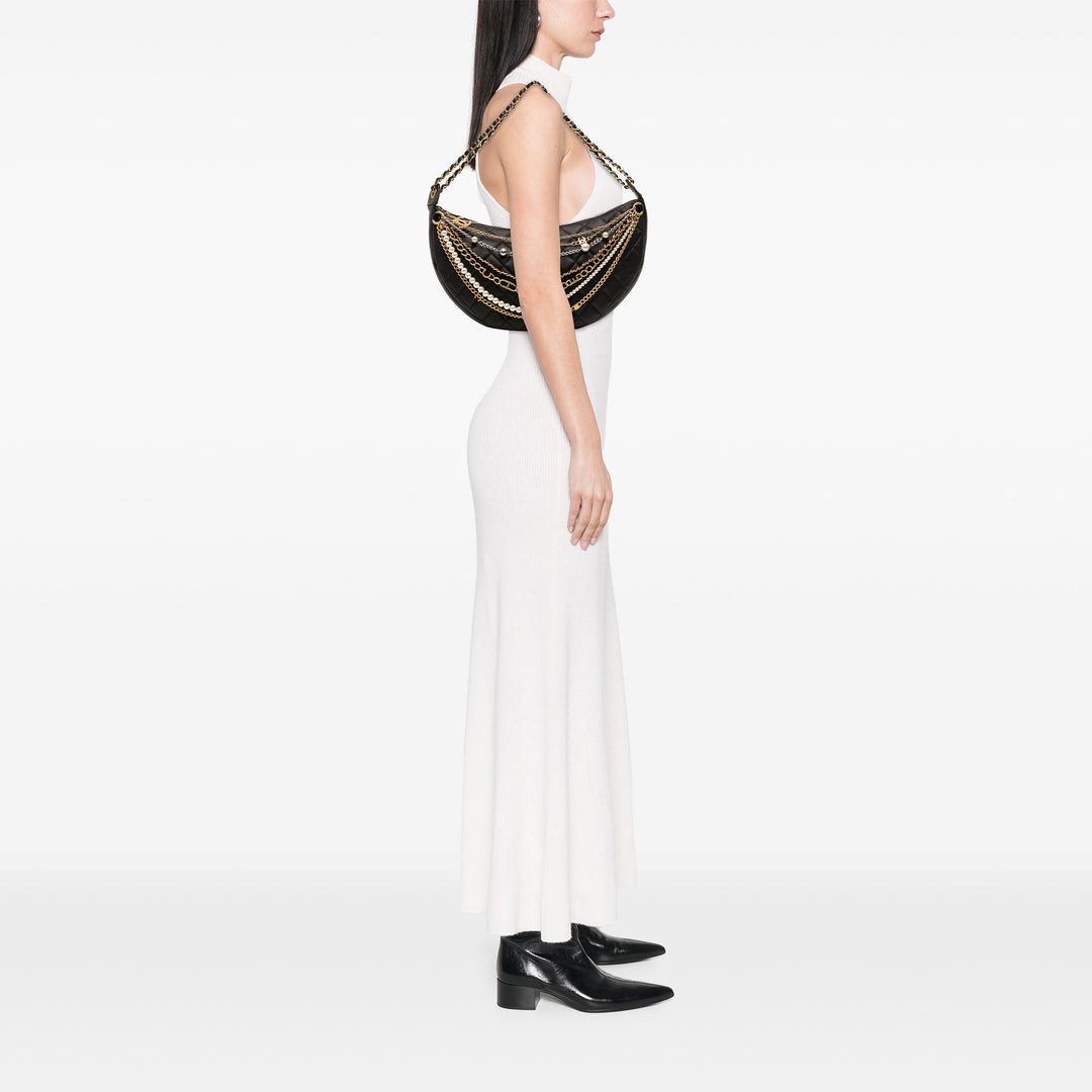 Chanel Quilted Cuir d’agneau All About Chains Hobo Noir – GABY PARIS Authentique