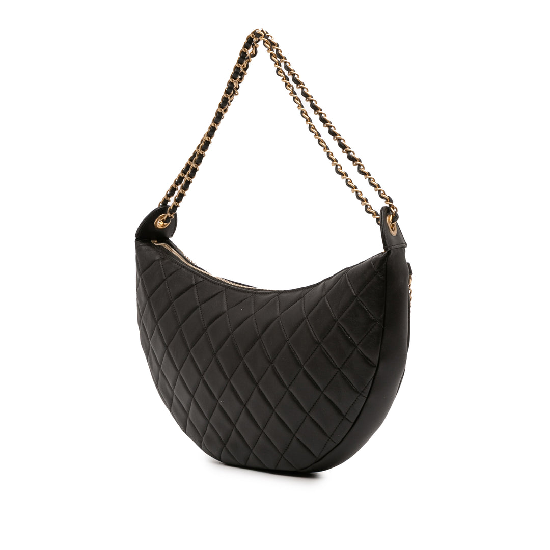 Chanel Quilted Cuir d’agneau All About Chains Hobo Noir – GABY PARIS Authentique